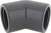 Value Collection 3/4" PVC Plastic Pipe 45° Elbow Schedule 80, FIPT x FIPT End Connections 819-007 - 37000593