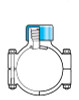 Value Collection 4 x 3" PVC Plastic Pipe Clamp On Saddle with Viton O-Ring Schedule 80, Pipe O.D. x SR Fipt End Connections 867V-422SR - 89492706