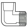 Value Collection 3/4 x 1/2" PVC Plastic Pipe 90° Elbow Schedule 80, PVC Slip x Brass Fipt End Connections 807-101BR - 74031824