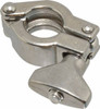 VNE 3/4" Clamp Style Sanitary Stainless Steel Pipe Clamp with Wing Nut Tube OD Connections, Grade 304 13MHHM.75 - 04700290
