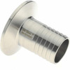 VNE 1" Clamp Style Sanitary Stainless Steel Pipe Rubber Hose Adapter Tube OD Connections, Grade 304 EG14RT1.0 - 04530358