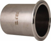 VNE 2-1/2" Clamp Style Sanitary Stainless Steel Pipe Long Tank Welding Ferrule Tube OD Connections, Grade 316/316L EG14WL-6L2.5 - 04530598