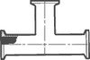 VNE 3" Clamp Style Sanitary Stainless Steel Pipe Tee Tube OD Connections, Grade 304 EG73.0 - 04562542