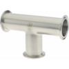 VNE 1-1/2" Clamp Style Sanitary Stainless Steel Pipe Tee Tube OD Connections, Grade 304 EG71.5 - 04562518