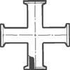 VNE 2-1/2" Clamp Style Sanitary Stainless Steel Pipe Cross Tube OD Connections, Grade 304 EG92.5 - 04562674