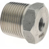 Merit Brass 3/4 x 1/8" 304/304L Stainless Steel Pipe Hex Bushing MNPT x FNPT Ends, 3,000 psi 3414D-1202 - 08029373
