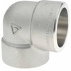 Merit Brass 1-1/2" 304 Stainless Steel Pipe 90° Elbow Socket Weld x Socket Weld Ends, 3,000 psi SW3401D-24 - 09871005
