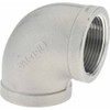 Merit Brass 1-1/4" 316 Stainless Steel Pipe 90° Elbow FNPT x FNPT Ends, 150 psi K601-20 - 36900975