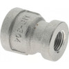 Merit Brass 1/4 x 1/8" 304 Stainless Steel Pipe Reducer Coupling FNPT x FNPT Ends, 150 psi K412-0402 - 36900405