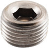 Merit Brass 1/4" 316/316L Stainless Steel Pipe Hex Countersunk Plug MNPT Ends, 150 psi, 13/32" OAL 618B-04 - 70064845