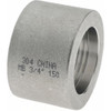 Merit Brass 3/4" 304 Stainless Steel Pipe Half Coupling FNPT Ends, 150 psi, 1-11/32" OAL K411H-12 - 07211014