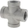 Merit Brass 3/8" 304 Stainless Steel Pipe Cross FNPT Ends, 150 psi, 1-11/16" OAL K410-06 - 33094848