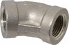 Merit Brass 3/8" 316 Stainless Steel Pipe 45° Elbow FNPT x FNPT Ends, 150 psi K602-06 - 36901056