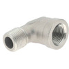 Merit Brass 3/8" 304 Stainless Steel Pipe 90° Street Elbow FNPT x MNPT Ends, 150 psi K403-06 - 36900157