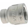 Merit Brass 1/2 x 1/4" 304 Stainless Steel Pipe Reducer Coupling FNPT x FNPT Ends, 150 psi K412-0804 - 36900421