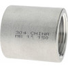 Merit Brass 1" 304 Stainless Steel Pipe Coupling FNPT x FNPT Ends, 150 psi K411-16 - 36900363