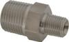 Made in USA 1" 316 Stainless Steel Pipe Hex Nipple MNPT Ends, 7,200 psi P-1-HN - 03256633