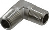 Made in USA 3/8" 316 Stainless Steel Pipe 90° Male Elbow MNPTF x MNPTF Ends P-3/8-MM - 76041557