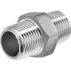 USA Sealing 1" 304 Stainless Steel Pipe Hex Nipple MNPT x MNPT Ends, 150 psi ZUSA-PF-265 - 96966874