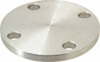 Merit Brass 2" Pipe, 6" OD, Stainless Steel, Blind Pipe Flange 4-3/4" Across Bolt Hole Centers, 3/4" Bolt Hole, 150 psi, Grade 316 635B-32 - 06133698