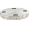 Merit Brass 1" Pipe, 4-1/4" OD, Stainless Steel, Blind Pipe Flange 3-1/8" Across Bolt Hole Centers, 5/8" Bolt Hole, 150 psi, Grades 316 & 316L A635BL-16 - 36902963