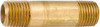Anderson Metals 2-1/2" Long, 1/8" Pipe Threaded Brass Pipe Nipple NPT Thread, Brass 736113-0240 - 55509996