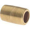 Merit Brass 1" Long, 3/8" Pipe Threaded Brass Pipe Nipple NPT Thread, Red Brass 2006-001 - 02204378