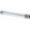 Merit Brass 6" Long, 1/2" Pipe Threaded Brass Pipe Nipple NPT Thread, Chrome Plated Red Brass 3008-600 - 36899649