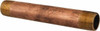 Merit Brass 8" Long, 1" Pipe Threaded Brass Pipe Nipple NPT Thread, Red Brass 2116-800 - 02206415
