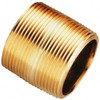 Merit Brass 10" Long, 1/2" Pipe Threaded Brass Pipe Nipple BSPT Thread, Red Brass 2008-1000BSPT - 04881512