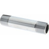 Merit Brass 3-1/2" Long, 1/2" Pipe Threaded Brass Pipe Nipple NPT Thread, Chrome Plated Red Brass 3008-350 - 36899599