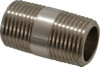 Value Collection 1-1/2" Long, 1/2" Pipe Threaded Brass Pipe Nipple NPT Thread, Nickel Plated PC113NB-815 - 74026907