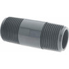 Value Collection 3/4" Pipe, 2-1/2" Long PVC Threaded Plastic Pipe Nipple Schedule 80, Gray 883-025 - 37004579