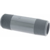 Value Collection 1" Pipe, 4" Long CPVC Threaded Plastic Pipe Nipple Schedule 80, Gray 884-040C - 37005329