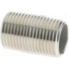 Merit Brass 3/8 x 1" 304/304L Stainless Steel Pipe Nipple Welded, Threaded, Schedule 40 4006-001 - 36903326