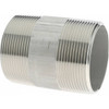Merit Brass 2 x 3" 304/304L Stainless Steel Pipe Nipple Welded, Threaded, Schedule 40 4132-300 - 36904159