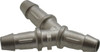Made in USA 0.1" Tube ID, Metal Barbed Y Tube Tube Connector Stainless Steel Y0-2.5SS - 41008244