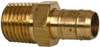 Parker Hannifin 3/8" Tube ID, 1/4-18 Thread, Metal Barbed Male Tube Connector Brass, 1/2" Tube OD 28-8-4 - 01795632