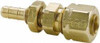 Parker Hannifin 11/64" Tube ID, Metal Barbed Union Tube Compressor Brass, 1/4" Tube OD 22CA-4-4 - 01795475
