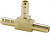 Parker Hannifin 3/8" Tube ID, Metal Barbed Union Tube Tee Brass, 1/2" Tube OD 224-8 - 01795715