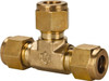 Ham-Let 3/8" Tube OD Brass Compression Tube Union Tee Comp x Comp x Comp Ends 3101861 - 86760378