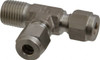 Ham-Let 1/4" Tube OD x 1/4 MPT Stainless Steel Compression Tube Male Run Tee Comp x MNPT x Comp Ends 3002303 - 87955548