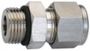 Ham-Let 3/4" Tube OD x 1-1/16 - 12 Straight Thread Stainless Steel Compression Tube Male Connector Comp x Male SAE Ends 3001954 - 86760501