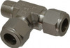 Ham-Let 1/2" Tube OD x 3/8 MPT Stainless Steel Compression Tube Male Run Tee Comp x MNPT x Comp Ends 3002312 - 87955571