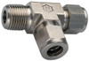 Ham-Let 1/2" Tube OD x 1/2 MPT Stainless Steel Compression Tube Male Run Tee Comp x MNPT x Comp Ends 3000558 - 87854865