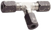 Made in USA 2" Tube OD Stainless Steel Compression Tube Union Tee Comp x Comp x Comp Ends, 2-1/2" Hex F-32-T - 33661448