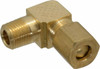 Parker Hannifin 1/4" Tube OD x 1/8-27 NPTF Brass Compression Tube Male Elbow Comp x MNPT Ends, 300 Max psi, -65 to 250°F 269C-4-2 - 63032270