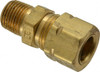 Parker Hannifin 5/16" Tube OD x 1/8-27 NPTF Brass Compression Tube Male Connector Comp x MNPT Ends, 1,200 Max psi, -65 to 250°F 68CA-5-2 - 63034854
