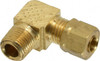 Parker Hannifin 3/16" Tube OD x 1/8-27 NPTF Brass Compression Tube Male Elbow Comp x MNPT Ends, 1,900 Max psi, -65 to 250°F 269CA-3-2 - 63035349