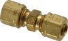 Parker Hannifin 3/16" Tube OD Brass Compression Tube Union Comp x Comp Ends, -65 to 250°F 62CA-3 - 63034276